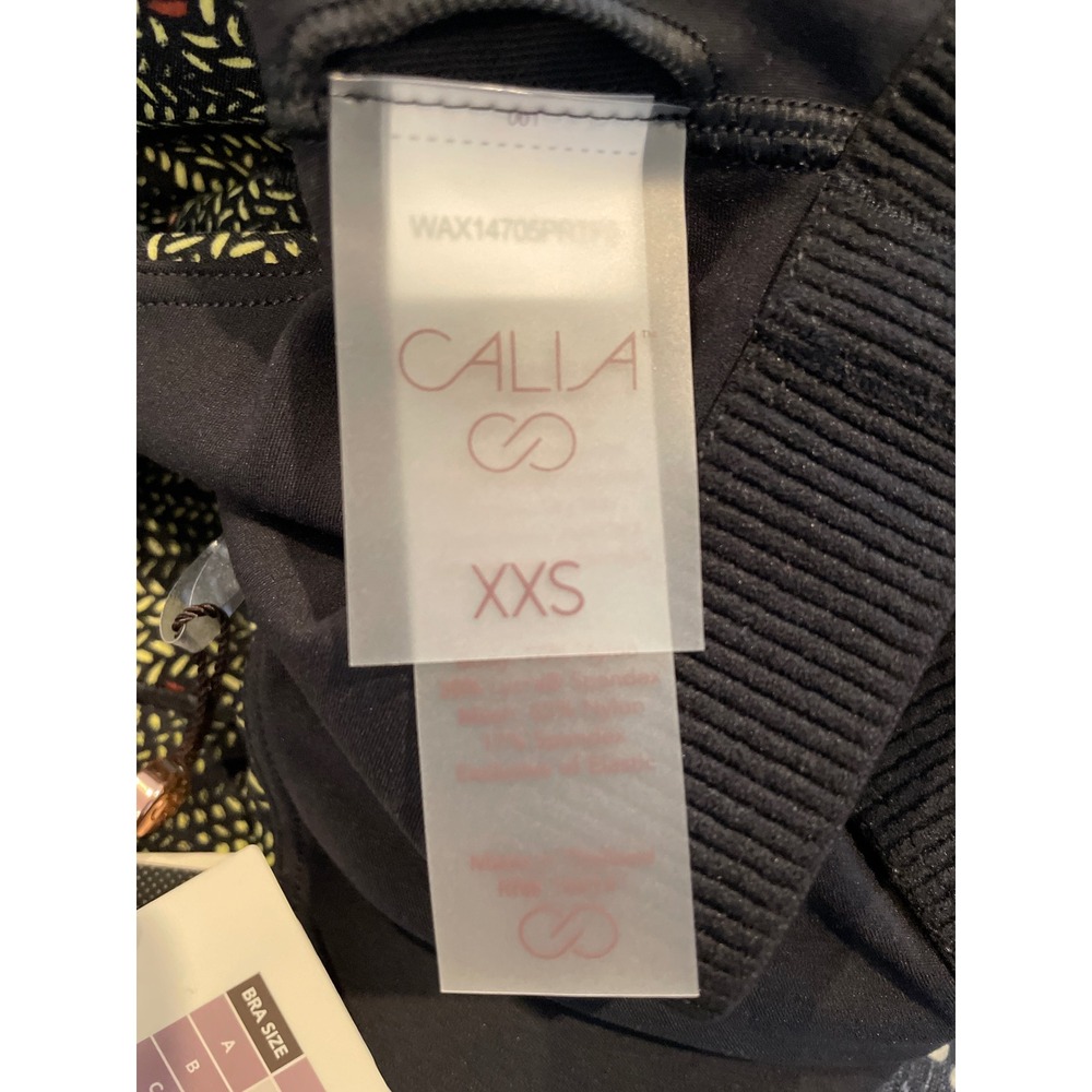 New Calia Inspire Scoop Neck Tank Women's XXS Serpent Print Black Built In Bra - Picture 11 of 15